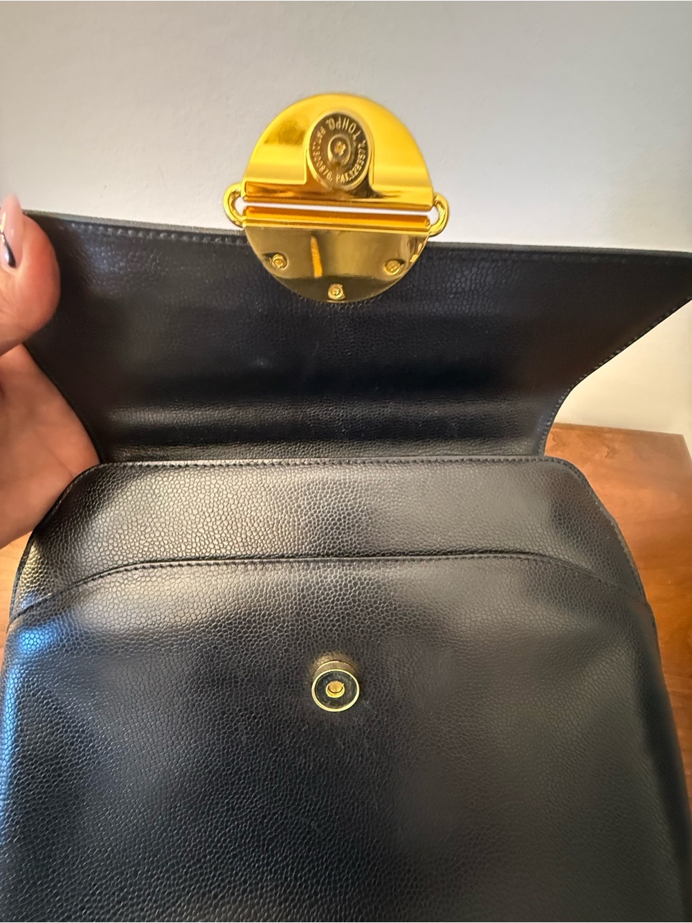 Givenchy Vintage Black Leather Top-handle bag w/ COA - Picture 8 of 16